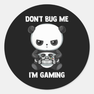 Video Gamer Gaming Panda Video Games Panda Classic Round Sticker