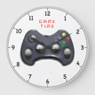 Video Gamer Gifts Large Clock