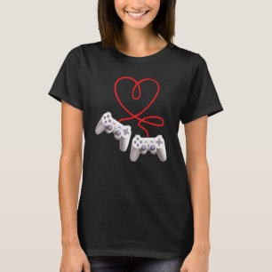 Video Gamer Heart Controller Valentine's Day  Kids T-Shirt