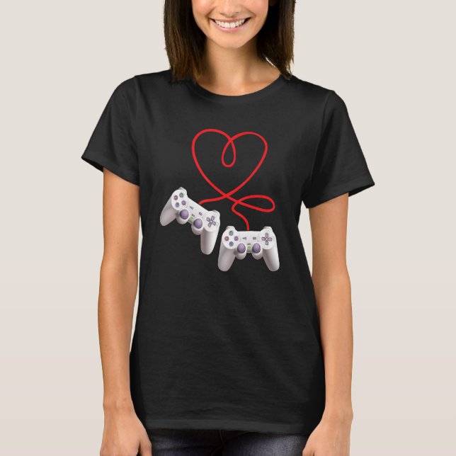 Video Gamer Heart Controller Valentine's Day  Kids T-Shirt (Front)