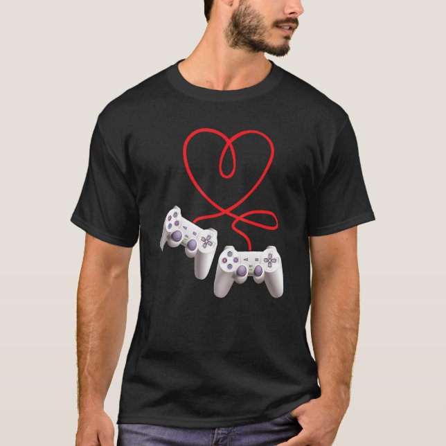 Video Gamer Heart Controller Valentine's Day  Kids T-Shirt (Front)
