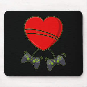 Video Gamer Heart Controllers Valentines Day Boys  Mouse Mat