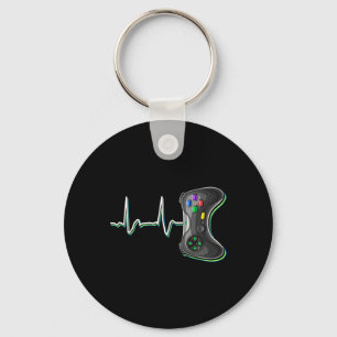 Video Gamer Heartbeat Video Game Controller Gift K Key Ring