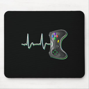 Video Gamer Heartbeat Video Game Controller Gift K Mouse Mat