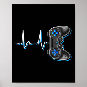 Video Gamer Heartbeat Video Game Controller Gift K Poster