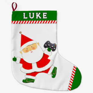 Video Gamer Holiday Gift Large Christmas Stocking