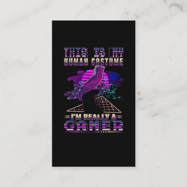 Video Gamer Kid Cool Console Gaming Business Card (Front)