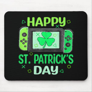 Video Gamer Shamrock Happy St Patricks Day Mouse Mat