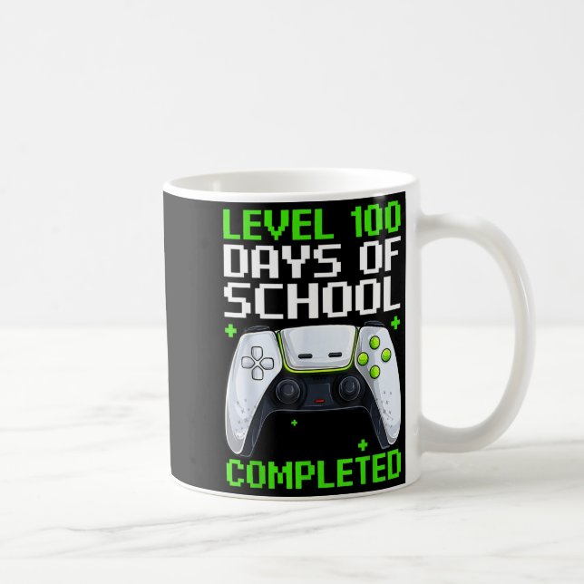 Video Gamer Student 100th Day Teacher 100 Days Of  Coffee Mug (Right)