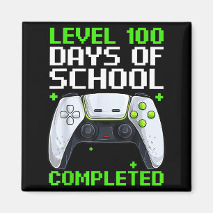 Video Gamer Student 100th Day Teacher 100 Days Of  Magnet