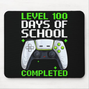 Video Gamer Student 100th Day Teacher 100 Days Of  Mouse Mat