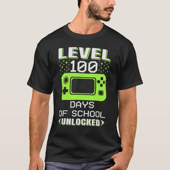 Video Gamer Student 100th Day Teacher 100 Days of  T-Shirt (Front)