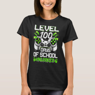 Video Gamer Student 100th Day Teacher 100 Days Of  T-Shirt