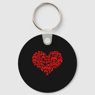 Video Gamer Valentines Day Boy Heart Controller Gi Key Ring