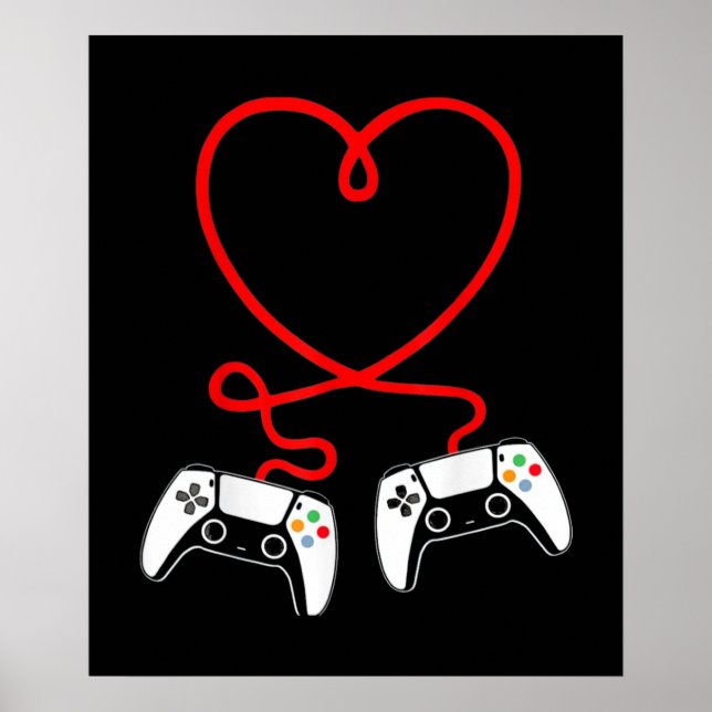 Video Gamer Valentines Day Poster (Front)