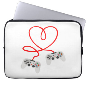 Video Gamer Valentines Day T-Shirt With Controller Laptop Sleeve