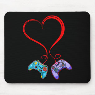 Video Gamer Valentines Day Video Game Controller H Mouse Mat