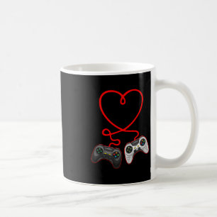 Video Gamer Valentines Day With Controllers Heart  Coffee Mug