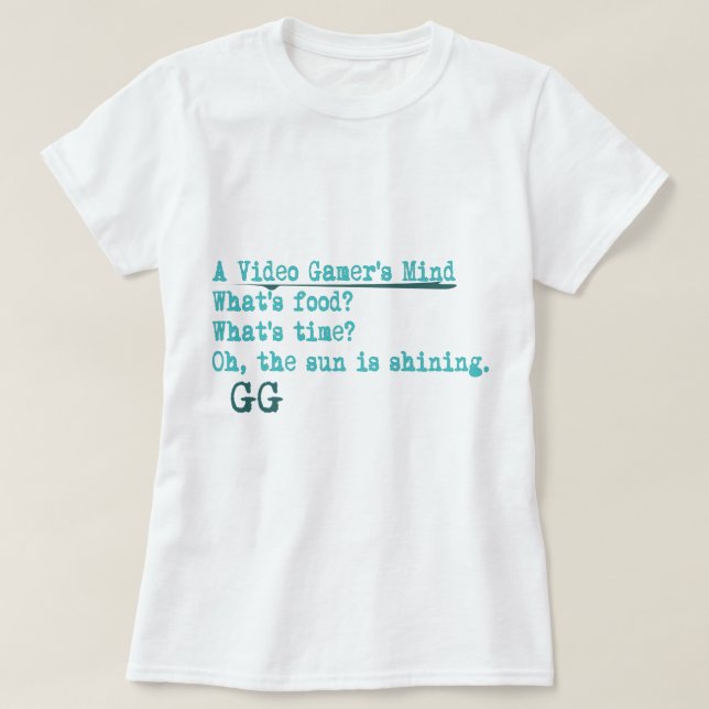 video gamers mind gg T-Shirt (Design Front)