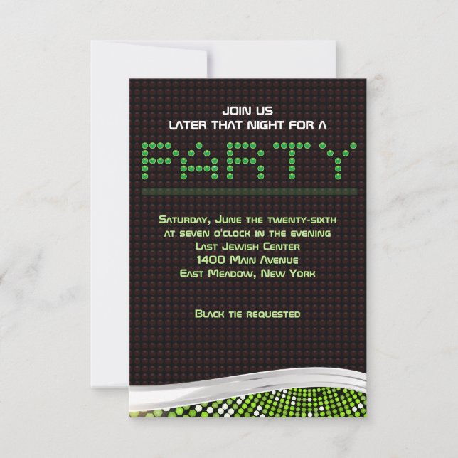 VIDEO GAMES Bar Bat Mitzvah Invitation Party Card (Front)