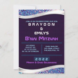 VIDEO GAMES B'nai Mitzvah Invitation