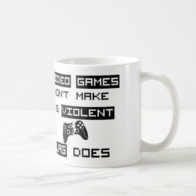 Video Games don't make us violent (XBOX 360) Coffee Mug (Right)