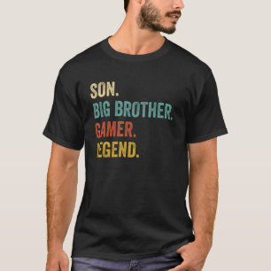 Video Games Funny Big Brother Gamer Teen Boys Kids T-Shirt