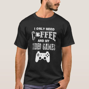 Video Games Gamer Girl Coffee Controller T-Shirt
