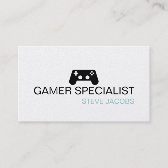 Video Games Gamer Specialist Business Card (Front)