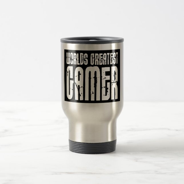 Video Games Gaming & Gamers Worlds Greatest Gamer Travel Mug (Center)