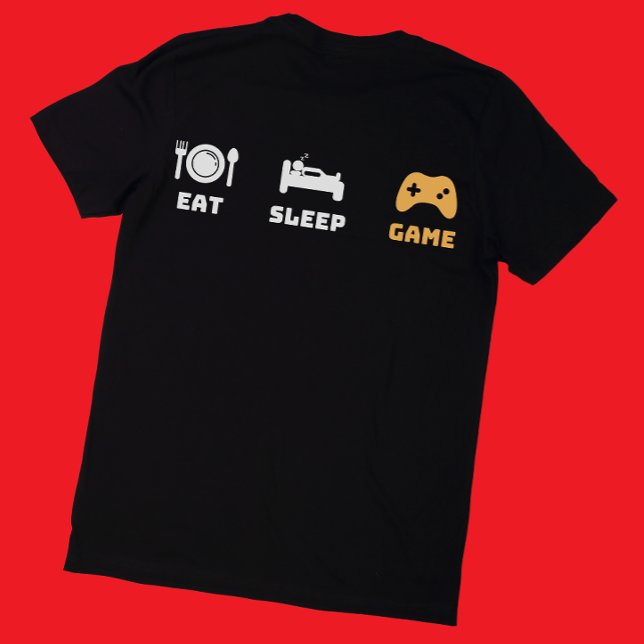 Video Games Geek Funny Gamer Dad Eat Sleep Game T-Shirt (Creator Uploaded)