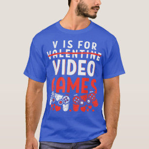 Video Games Happy Valentine Day Love Heart Couple  T-Shirt