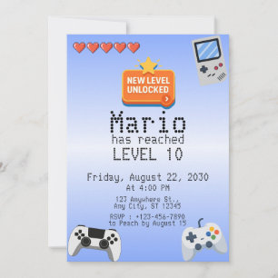 Video Games Invitation