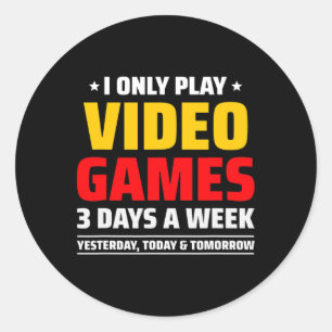 Video Games - Pc Console Gaming - Funny Video Game Classic Round Sticker