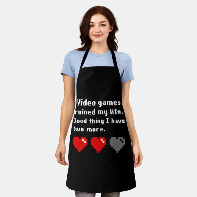 Video games ruined my life apron (Worn)