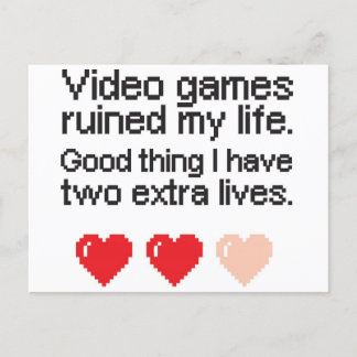 Video Games Ruined My Life.  Holiday Postcard