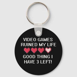 Video Games Ruined My Life Style 1 Key Ring