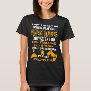Video Games T Shirt Funny Gamer Tee For Console Ga