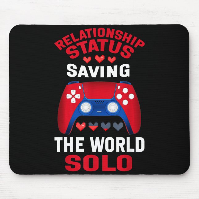 Video Games Valentines Day Gamer Gaming  Mouse Mat (Front)