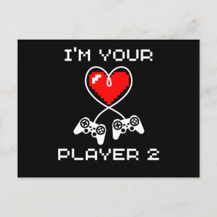 Video Games Valentines Day Im Your Player 2 Gamer Postcard