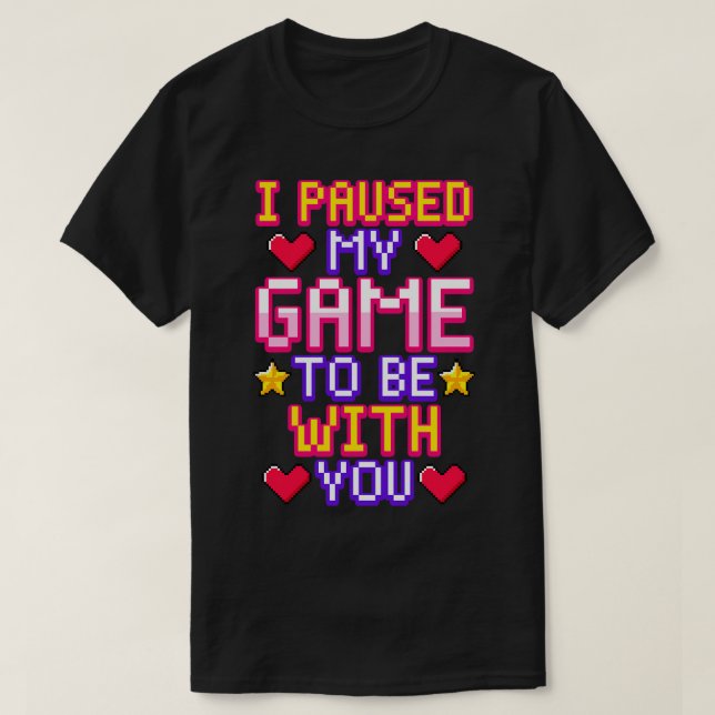 Video Games Valentines Day Men Teen Boys Gift T-Shirt (Design Front)