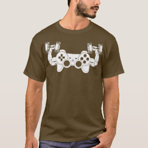 Video Games Workout Gym Fitness Eercise Weightlift T-Shirt