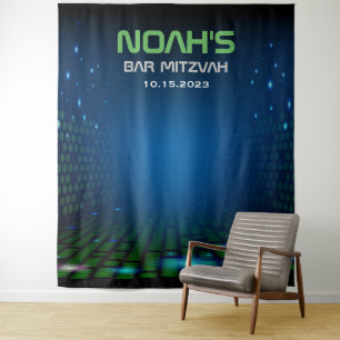VIDEO GAMING Bar Mitzvah Photo Booth Backdrop Tapestry