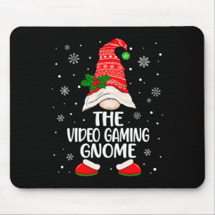 Video Gaming Gnome Funny Matching Family Christmas Mouse Mat