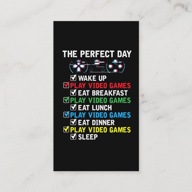 Video Gaming Kids Funny Gamer Business Card (Front)