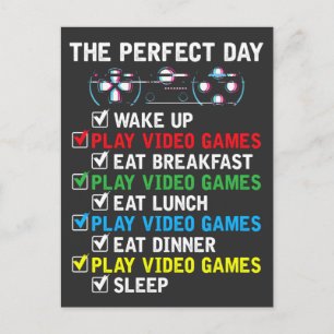 Video Gaming Kids Funny Gamer Postcard