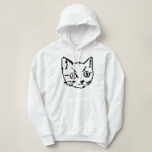 VIDEO KITTY CAT PIXEL ART HOODED SWEATSHIRT