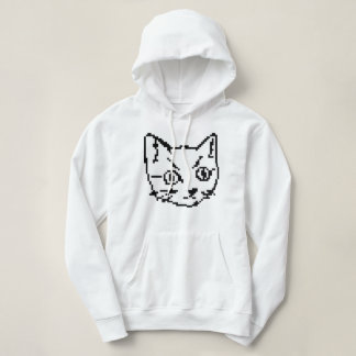 VIDEO KITTY CAT PIXEL ART HOODED SWEATSHIRT