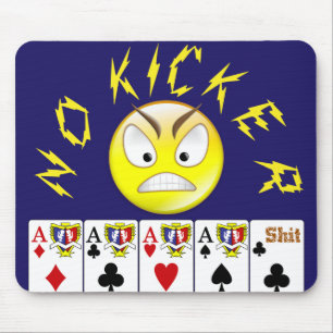 Video poker mouse pad
