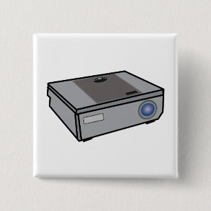 Video projector 15 cm square badge